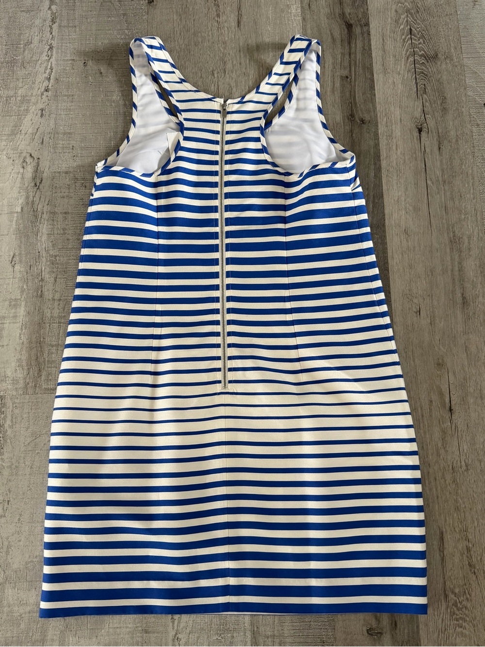 BANANA Republic Blue and White Striped Raceback Shift Dress. NWT